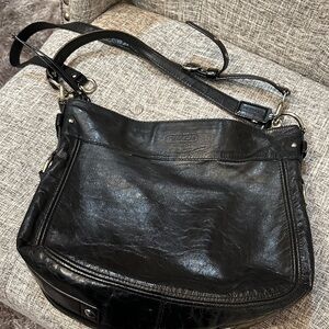 Coach Black Leather Shoulder Bag